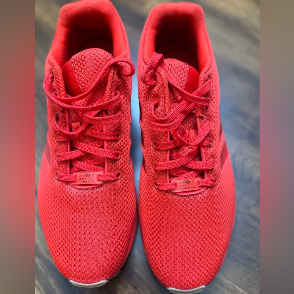 Adidas Red Torsion Sneakers